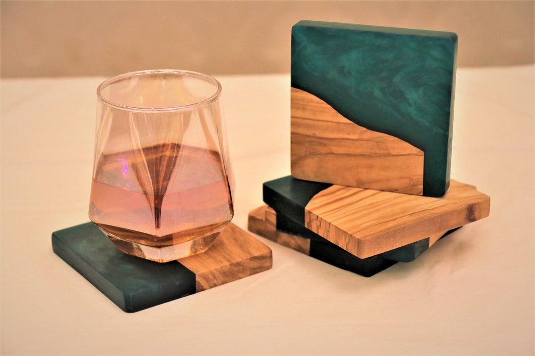 Epoxy Resin Coasters Wood Coasters Handmade Coaster Etsy