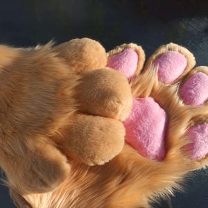 Light Brown Premade Fursuit Hand Paws