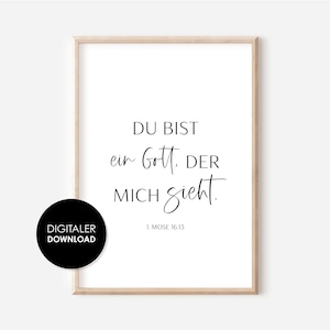 Christian Poster YOU are a GOD who SEES me Digital Download Annual Motto 2023 Bible Verse A4 Poster A3 Print Christian Gift