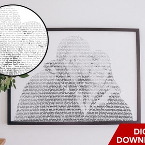Jubiläum Geschenk Idee für Eltern Songtext Druck Erste Tanz Erinnerung Individuelles Hochzeitsgeschenk für Paar Hochzeitssong Einzigartige Hochzeitsgeschenk Idee