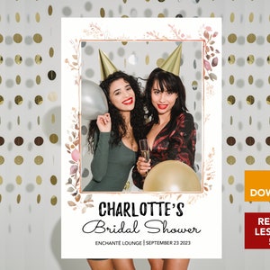Bridal Shower Selfie Frame Cutout 24”x36” Photo Booth Prop Custom Picture Booth Hen Party Selfie Frame Prop Bridal Shower Event Decor