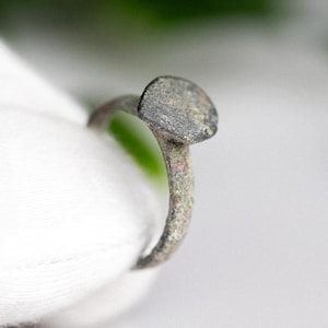 Authentique bague en bronze médiévale « Teara » - Larme du XIIIe au XVIIe siècles, cadeau de bijoux historiques