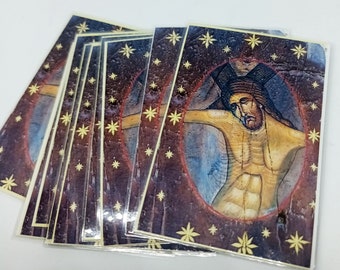 20 laminated printed Orthodox icon card/pocket size Greek Easter Orthodox icon prints/church school give away/cards blessing/church project