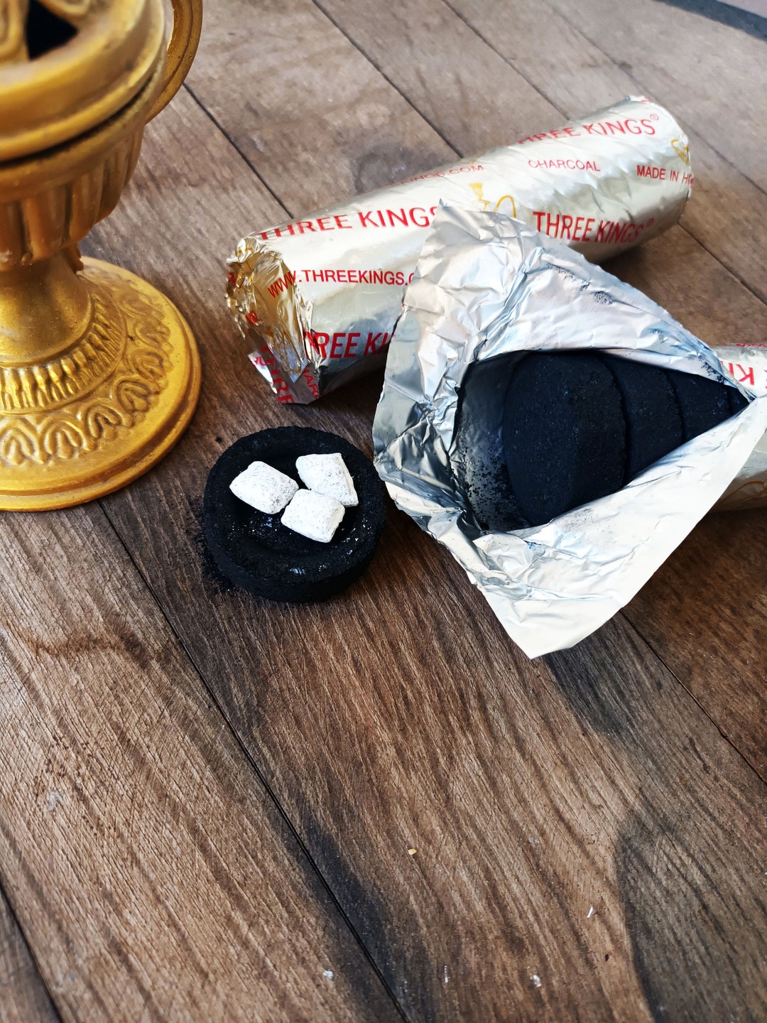 Roll of 10 Discs, Resin Burner Charcoal Tablets for Incense, Quick