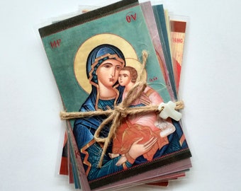 Laminated Orthodox Saints Cards: Pocket Size Prints, Church Project Favors
