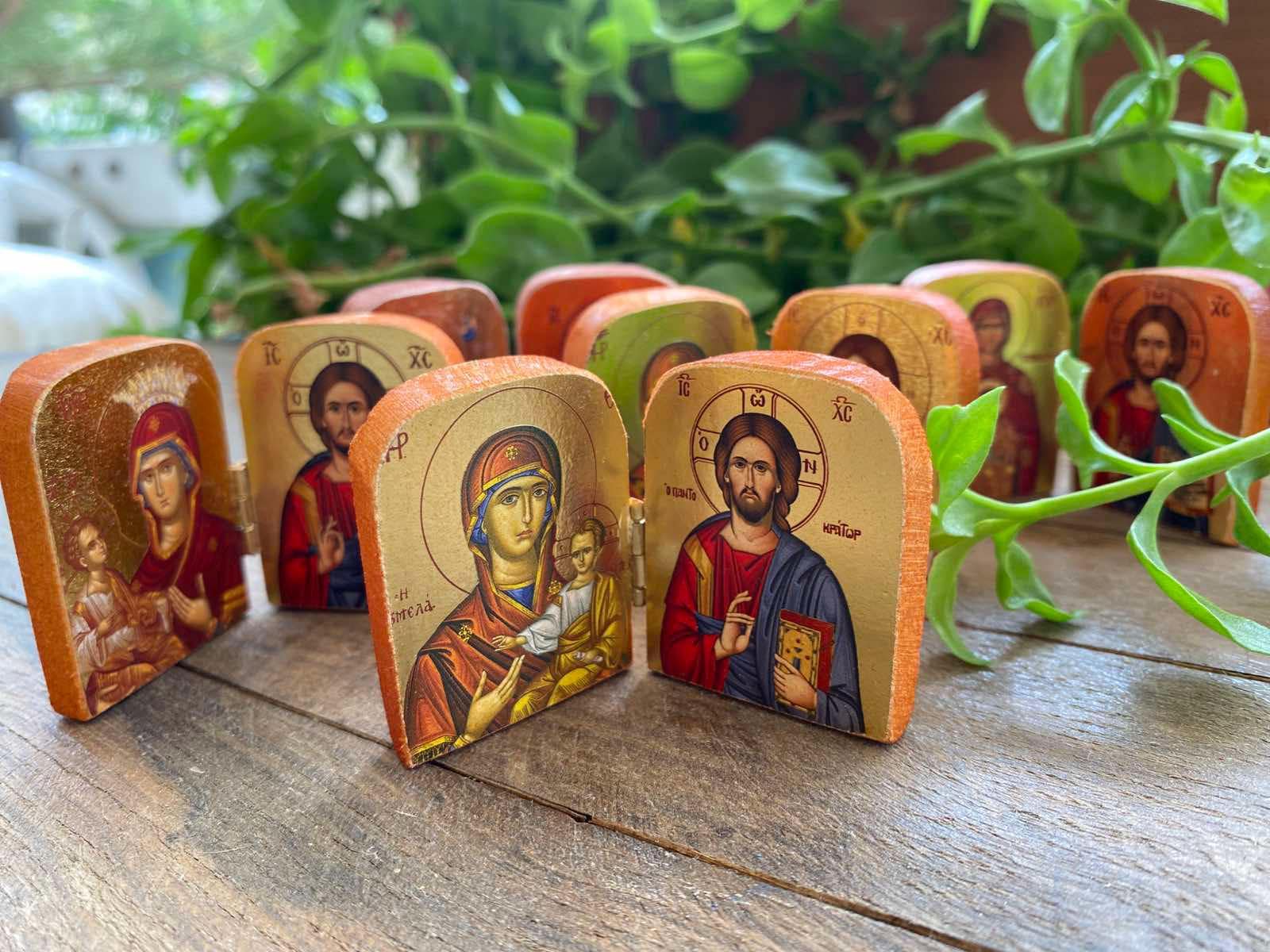 聖母マリアと幼子とキリストのイコン、ベルベット、21 cm 聖母マリアと幼子とキリストのイコン、ベルベット、21 cm 、バーガンディ色