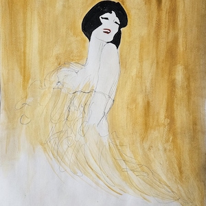 René Gruau Signed Painting Fashion Illustration Art