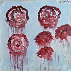 Cy Twombly Signed Vintage Painting Abstract American Expressionism Art