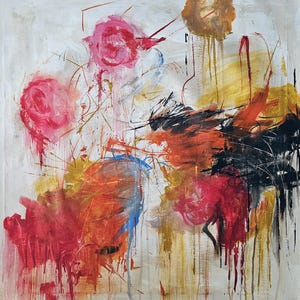 Cy Twombly Signed Vintage Painting American Abstract Expressionism Art