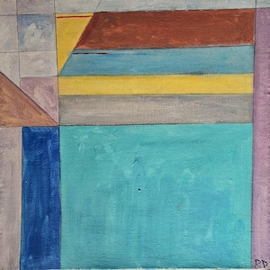 Richard Diebenkorn Signed Vintage Oil Painting Abstract Expressionism American Art