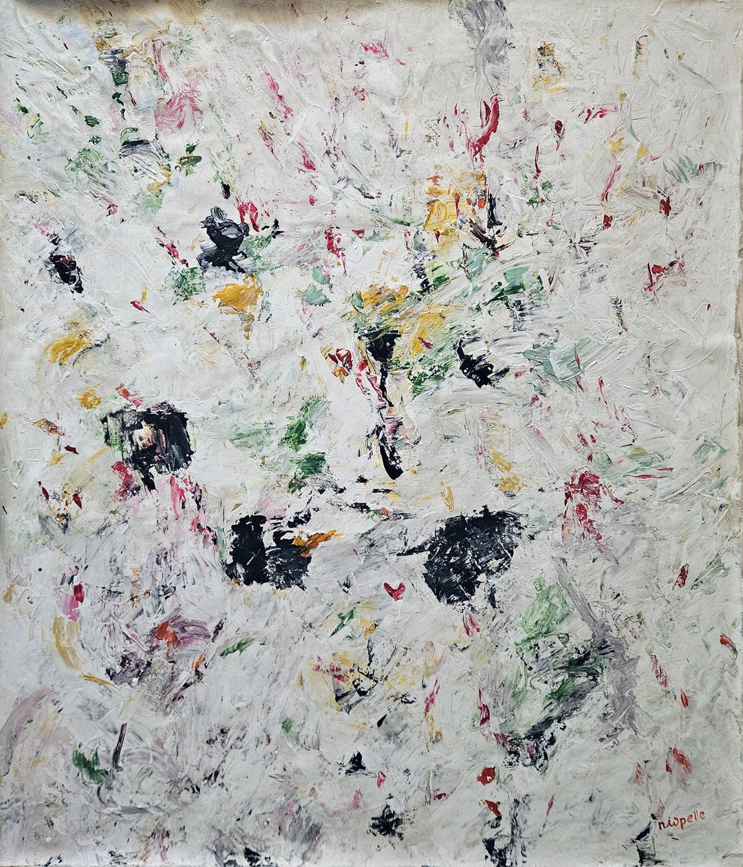 J Ripoll Jean-paul Riopelle Signed Vintage Painting Canadian Abstract ...