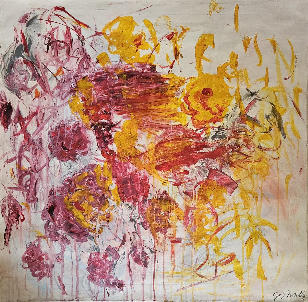 Cy Twombly Signed Vintage Painting American Abstract Expressionism Art ...