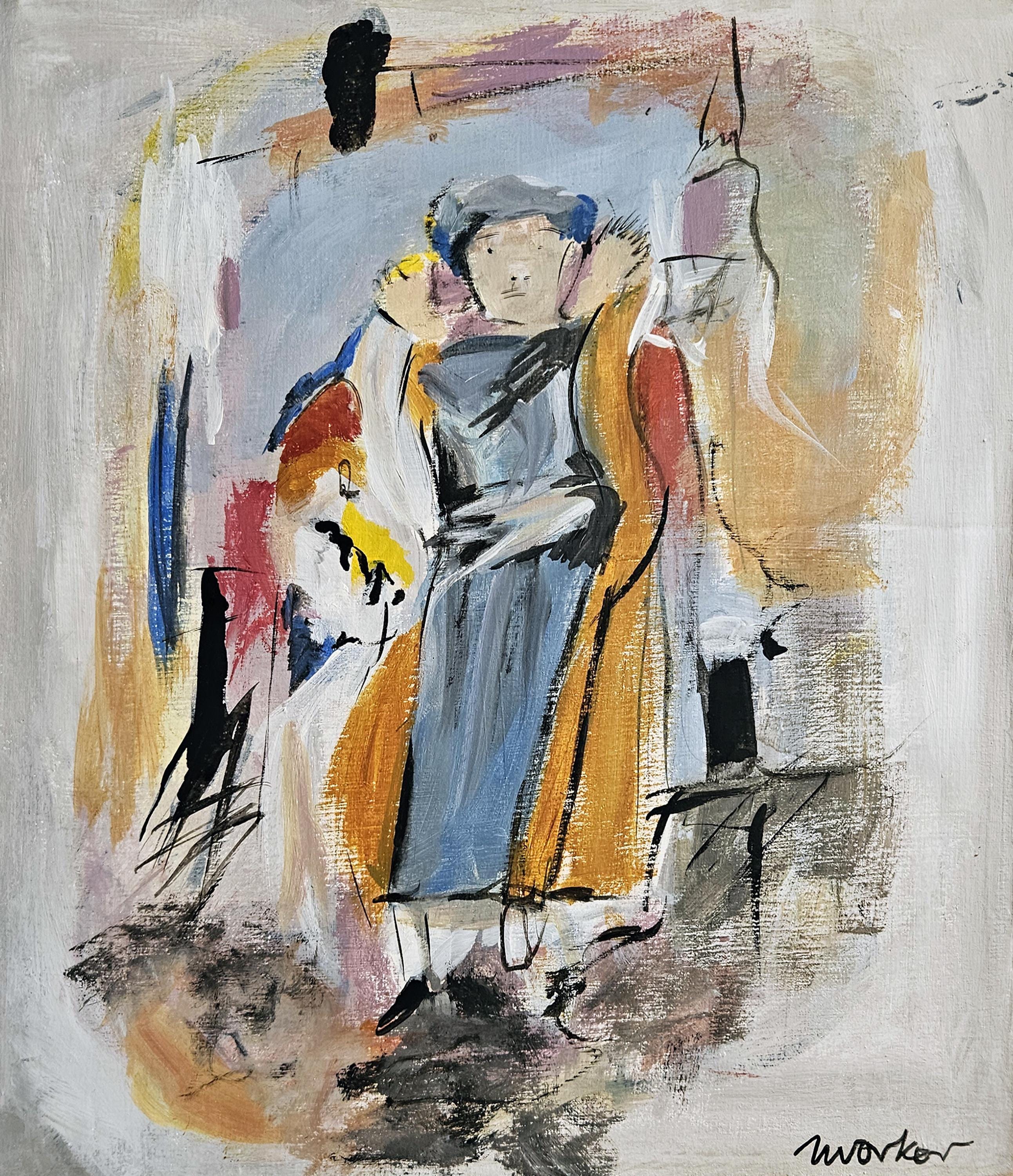 Jack Tworkov Signed Vintage Oil Painting Abstract Expressionism