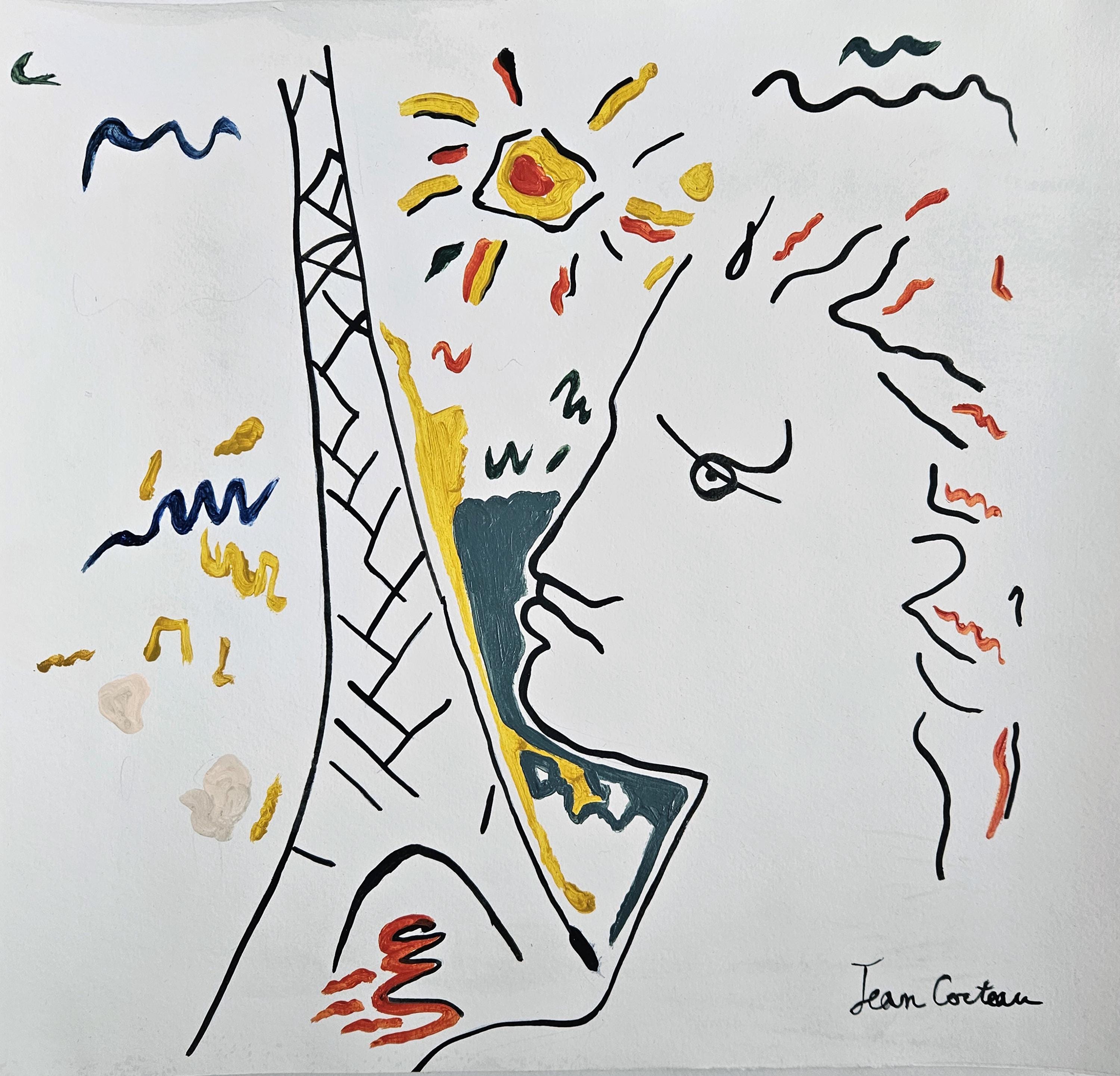 Jean Cocteau Signed Vintage Paper Drawing French Modernist Art - Etsy