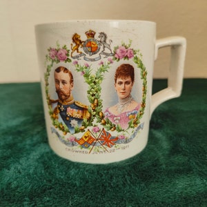 112 year old mug to commemorate the crowning of King George and Queen Mary in 1911