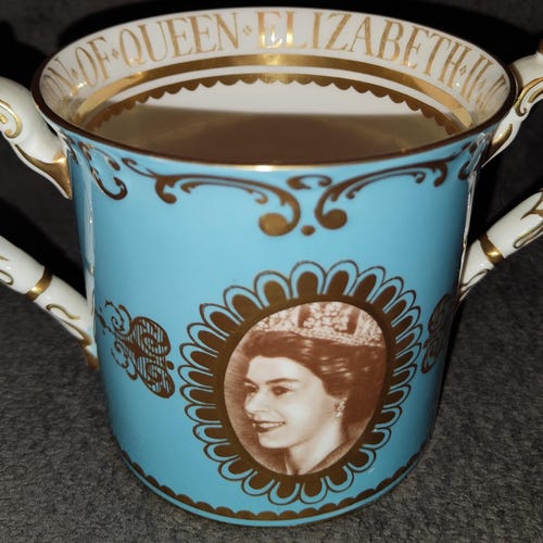コレクション The40thAnniversary of Queen Elizabeth II C3690 QUEEN ELIZABETH 40th ANNIVERSARY 22ct GOLD PLATED