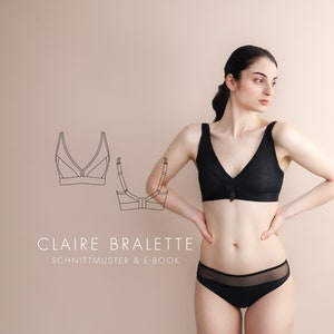 CLAIRE Bralette - PDF Sewing Pattern & E-Book, Lingerie Sewing Pattern, Bralette Sewing Pattern (E-Book in German)