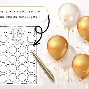 Affiche 18 raisons pour lesquelles on t'aime, carte à messages anniversaire 18 ans, décoration anniversaire 18 ans à imprimer image 2