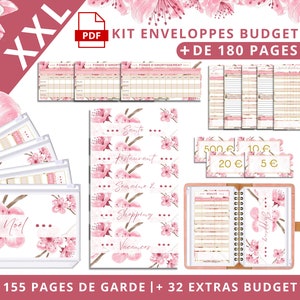 155 pages de garde enveloppes budget ZIP + 32 extras de suivi budgétaire | PDF à télécharger et à imprimer | Adapté classeur budget A6