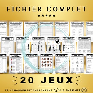 Année 1974 20 jeux d'anniversaire à imprimer, lot de jeux d'anniversaire 50 ans à imprimer réponses incluses Téléchargement immédiat Bild 2