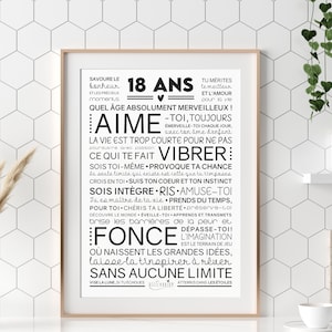 Affiche inspirante et motivante pour anniversaire 18 ans cadeau 18 ans affiche murale de mots Téléchargement immédiat À IMPRIMER image 7