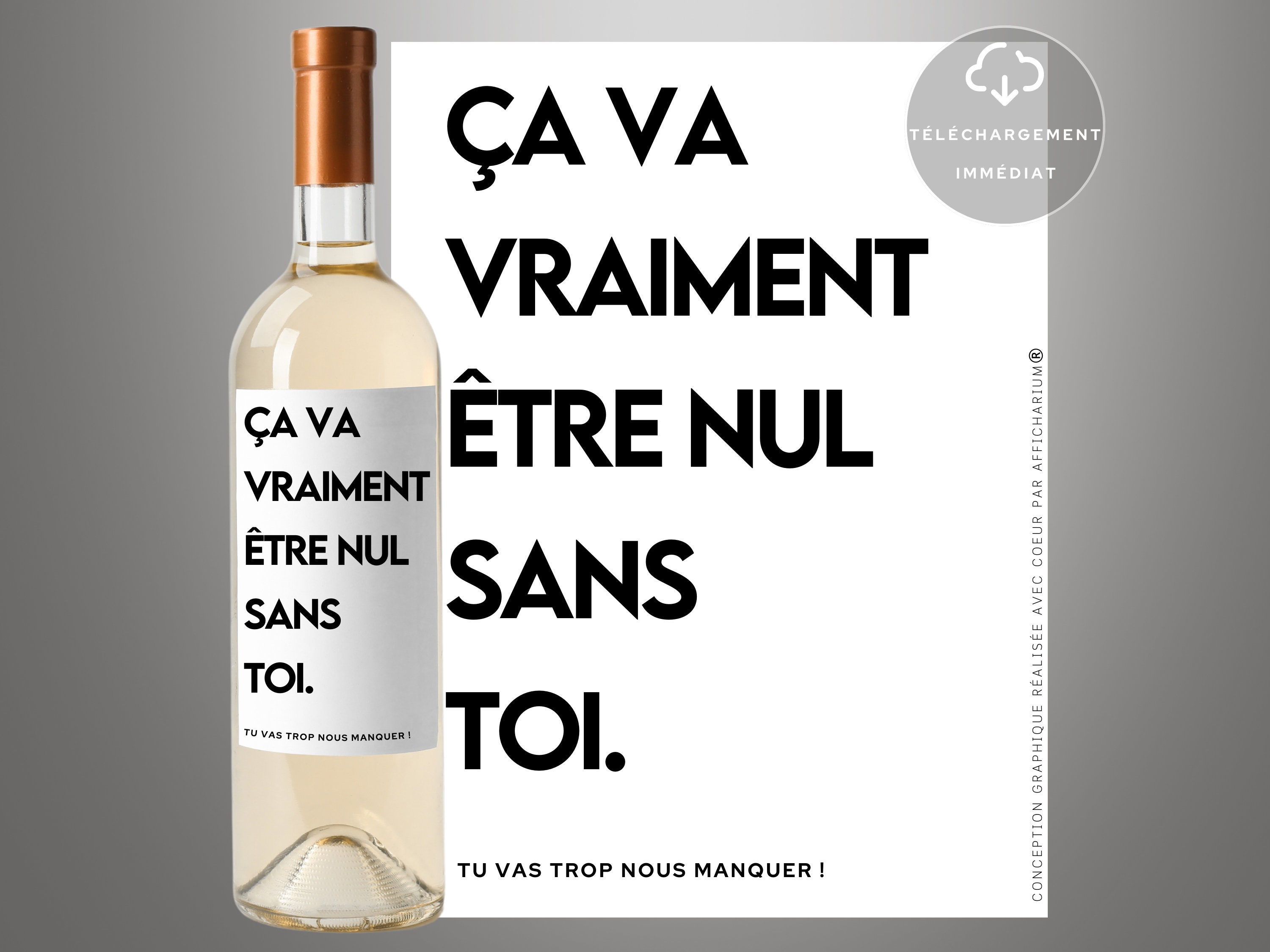 4 étiquettes à Vin Humoristiques Super Catherine - Cadeau Original Pour Pot De Départ, Anniversaire, Retraite