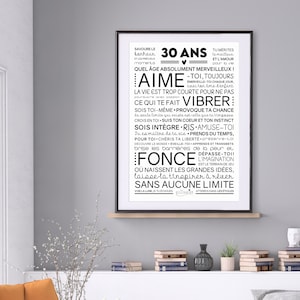 Affiche inspirante et motivante pour anniversaire 30 ans cadeau 30 ans affiche murale de mots Téléchargement immédiat À IMPRIMER image 2