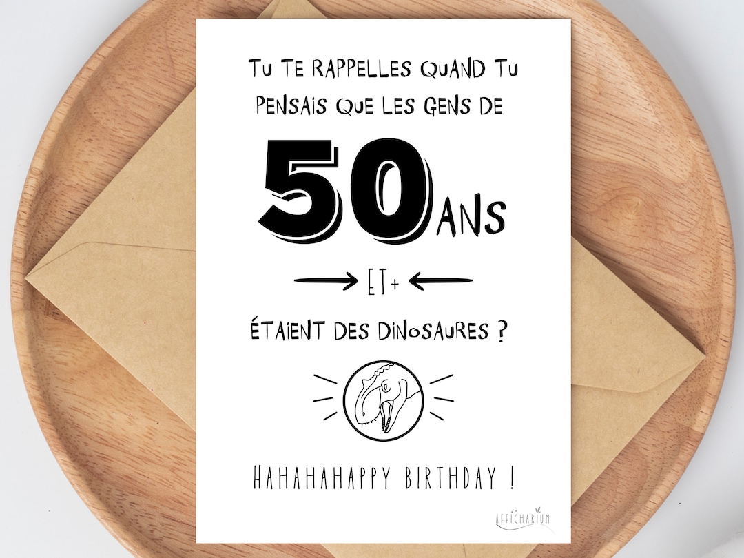 Carte Anniversaire 50 Ans Humour Homme Gratuite