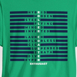 Roller Coaster Shirt, Coaster Enthusiast Shirt, Roller Coasters, Coasters, Theme Parks, Coaster Enthusiasts, Amusement Park, Thrill Rides