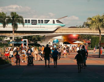 Monorail Print, Epcot Print, Theme Park Print, Amusement Park Print, Epcot Photography, Monorail Photography, Disney Photography