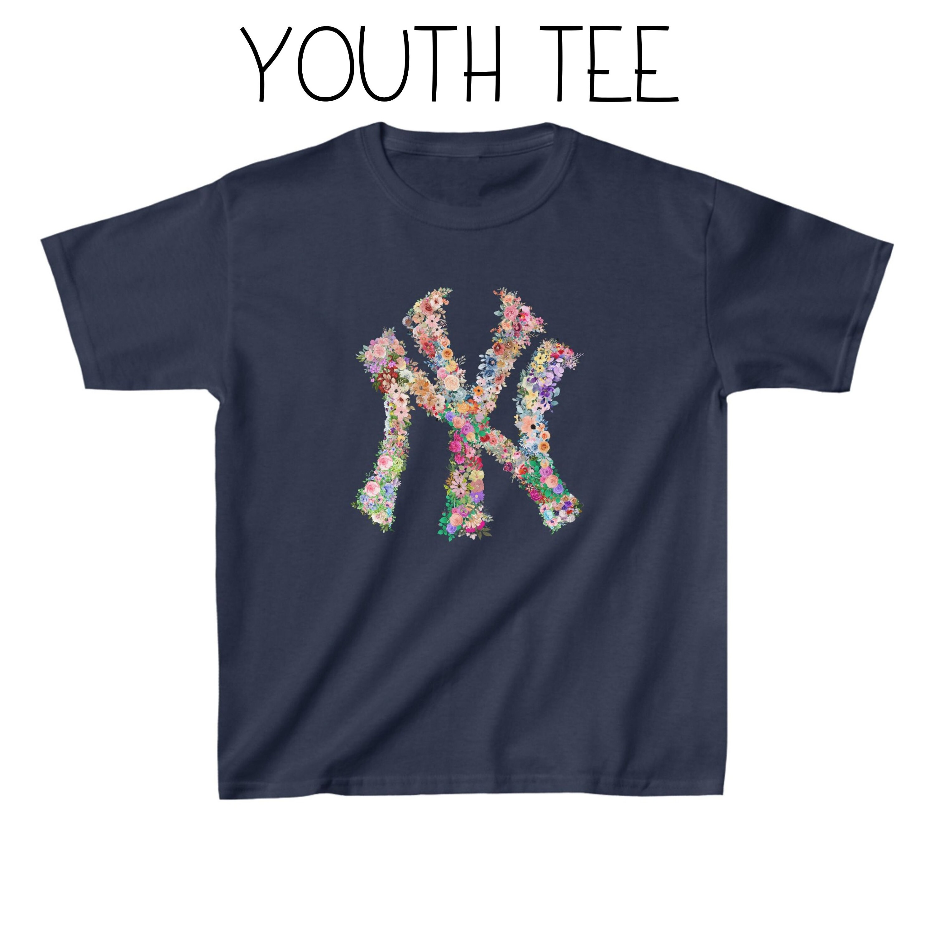 New Era///New York Yankees flower backprint Tシャツ New Era New York Yankees flower backprint t-shirt in black