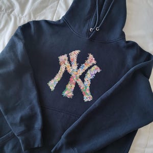 Flower New York Hoodie, Flower Sweatshirt, New York Sweatshirt, NY Shirt, NYC, Baseball Shirt, Baseball Gift, Flower Logo, New York Flower