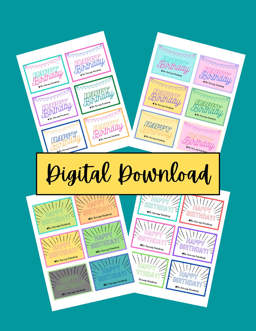 PRINTABLE LDS Primary Birthday Tags - Etsy