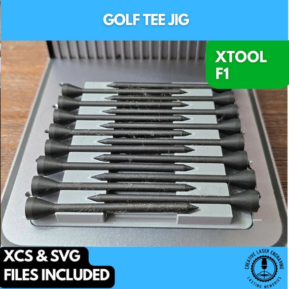 Golf Tee Jig  xTool F1 Laser Engraver, 3D Printed Jig, xTool Fiber Laser Jig, Laser Jig, Fiber Jig, XCS File,