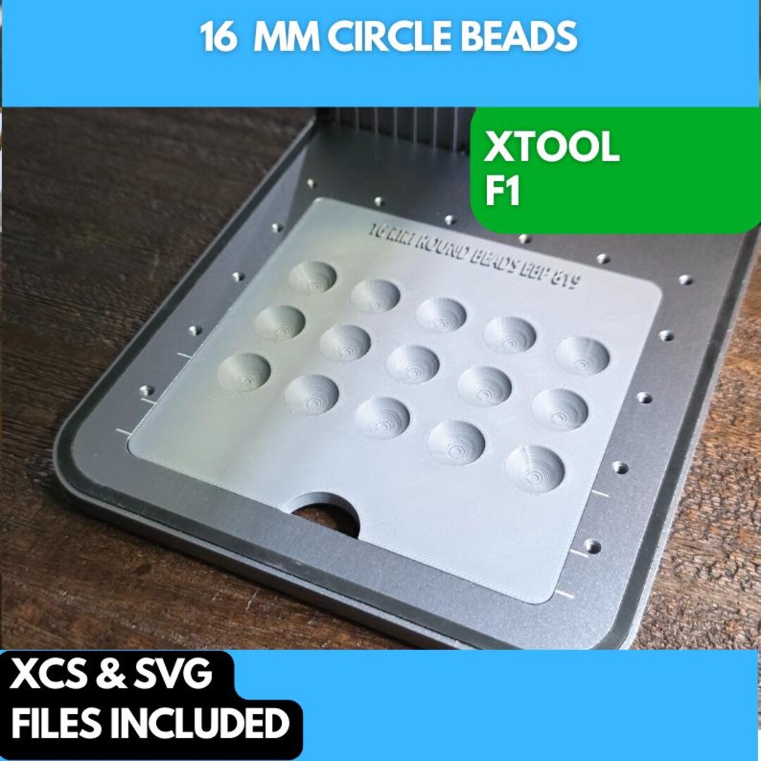 16 Mm Bead Jig With Alignment Xtool F1 Laser Engraver, 3D Printed Jig ...