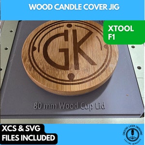 Wood Candle Jig xTool F1 Laser Engraver