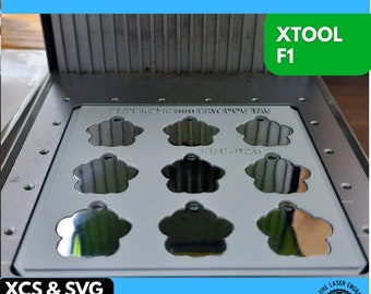 9 Paw Tag Jig xTool F1 Laser Engraver