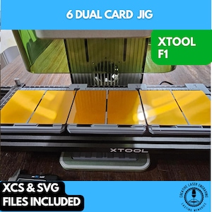 SLIDER VERSION 6 Dual Card  with Alignment xTool F1 Laser Engraver, xtool f1, xtool f1 jig