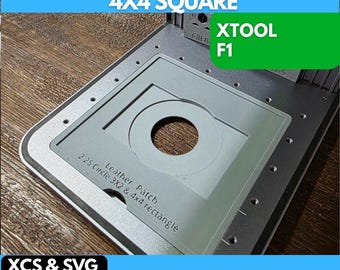 2.25 KREIS 3X2 RECHTECK 4X4 QUADRAT, 3D gedruckte Vorrichtung, xTool Fiber Laser Jig, Fiber Jig, F1 Ultra Jig, F1 Vorrichtung. F1 Ultra Leuchte
