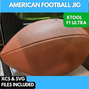 Fútbol americano, plantilla de alineación para xTool F1 Ultra, plantilla impresa en 3D, plantilla láser de fibra xTool, plantilla xTool F1 Ultra, plantilla de fibra, plantilla 3D, archivo XCS