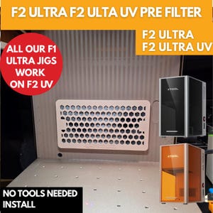 xTool F2 Ultra and F2 Ultra UV Carbon Pre Filter, 3D Printed Jig, xTool Fiber Laser Jig, xTool F2 Ultra Jig, Fiber Jig, 3D Jig, XCS File
