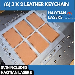 6  2 X 3 Leather Patch Jig, Shot Glass  Jig, 3D Printed Jig, xTool Fiber Laser Jig, Fiber Jig, Leather patch