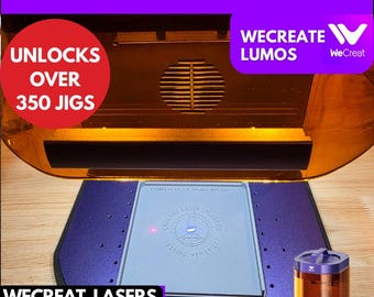 Wecreat Lumos Jig Adapter to use with xTool F1 Laser Jigs, 3D Printed Jig, xTool Fiber Laser Jig, Laser Jig, Fiber Jig, XCS File,