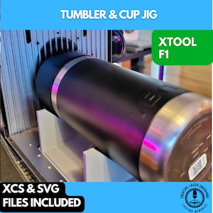 Tumbler Engraving, Alignment Jig for xTool F1, 3D Printed Jig, xTool Fiber Laser Jig, xTool F1 Jig, Fiber Jig, 3D Jig, XCS File