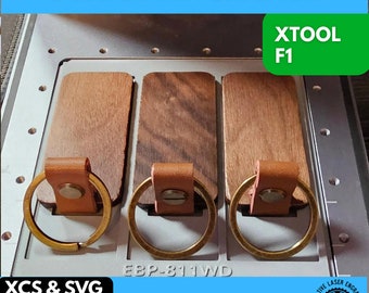 xTool F1 Laser Engraver Wood Key Chain Jig,3D Printed Jig, xTool Fiber Laser Jig, Laser Jig, Laser Template, Fiber Jig, 3D Jig, XCS File