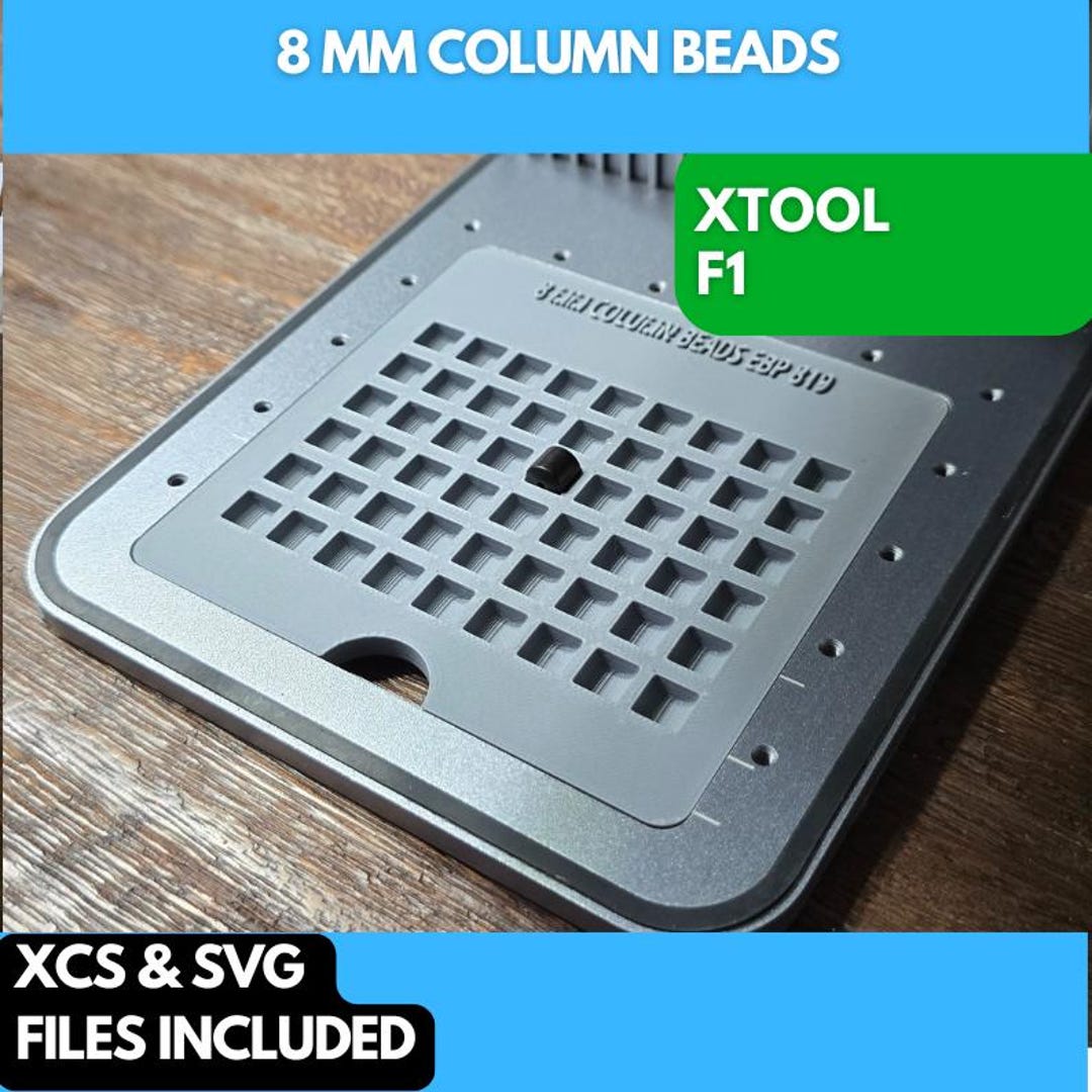 8 Mm Bead Jig With Alignment Xtool F1 Laser Engraver, 3D Printed Jig ...
