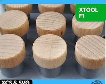 Wine Stopper Jig for the xTool F1 Laser Engraver, 3D Printed Jig, xTool Fiber Laser Jig, Laser Jig, Laser Template, Fiber Jig, XCS File