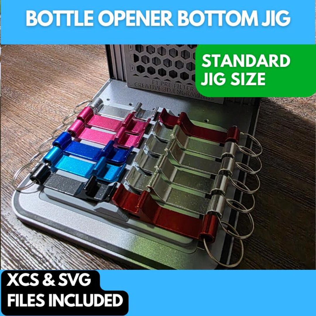 Deluxe Aluminum Bottle Opener Bottom Key Chain Jig / Alignment, Xtool ...