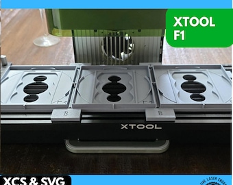Deluxe Coaster Slider Jig for the xTool F1 Laser engraver