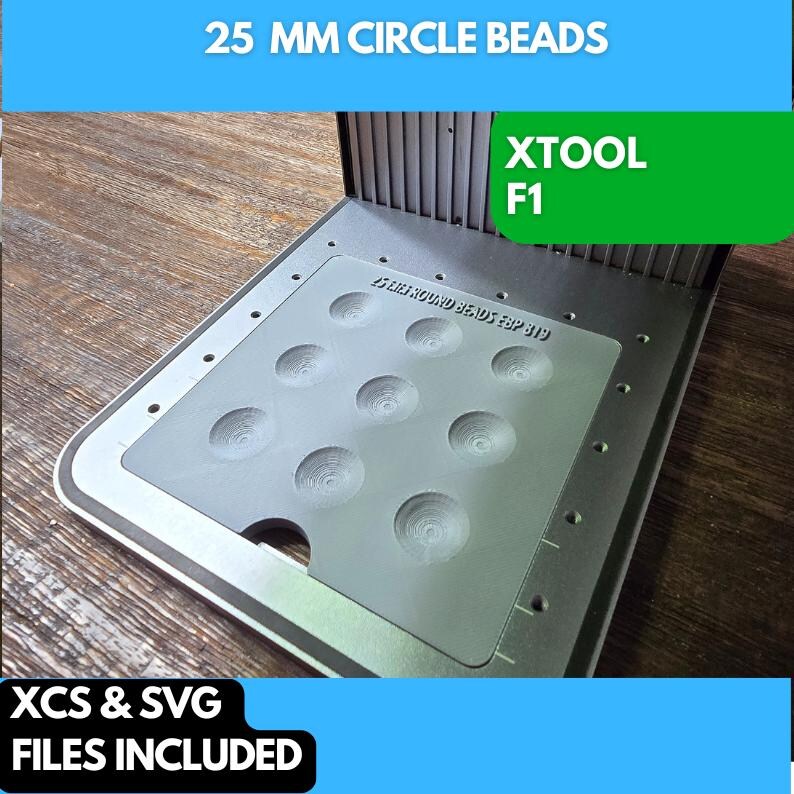 25 Mm Bead Jig With Alignment Xtool F1 Laser Engraver, 3D Printed Jig ...